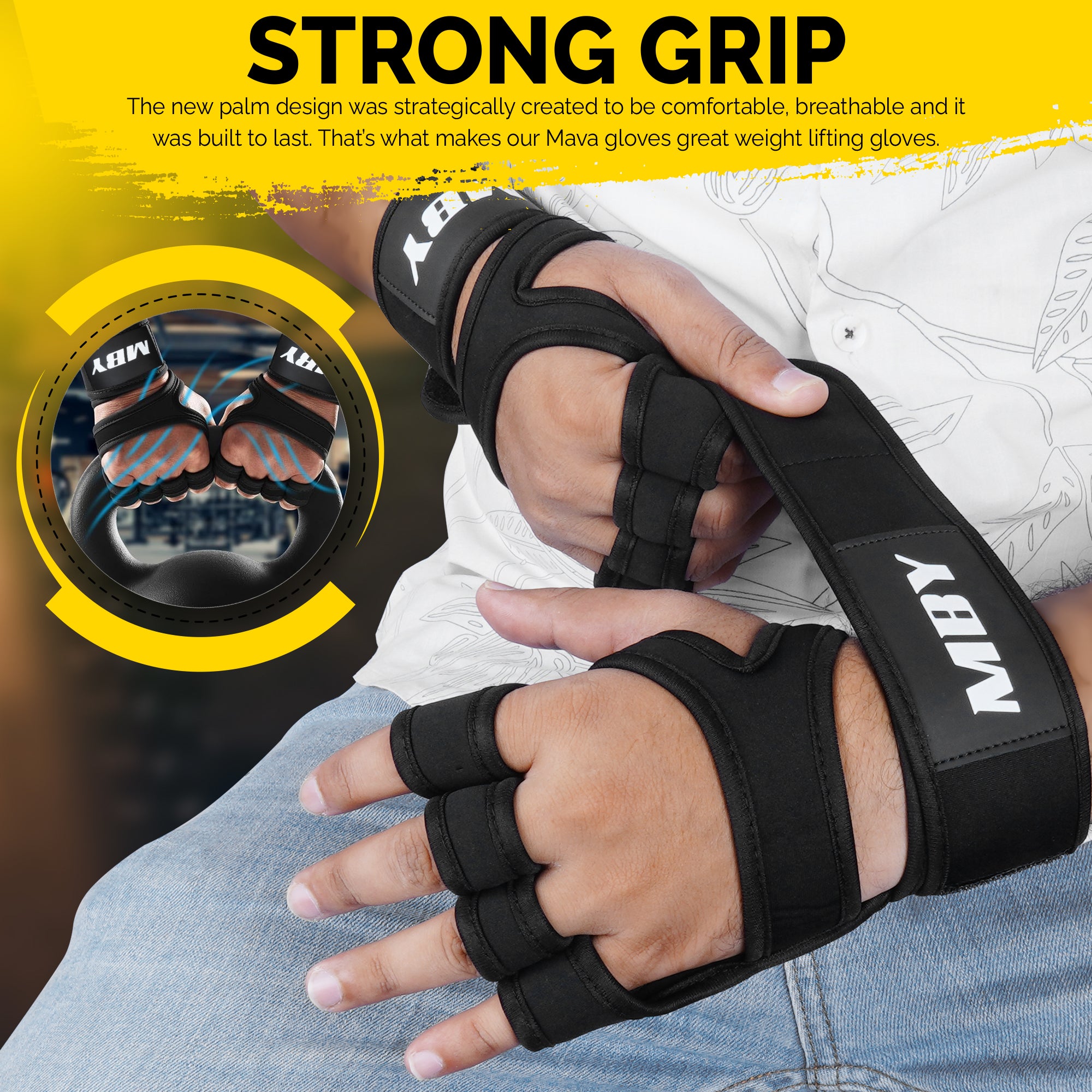 MBY Open Gym Gloves for Men & Women
